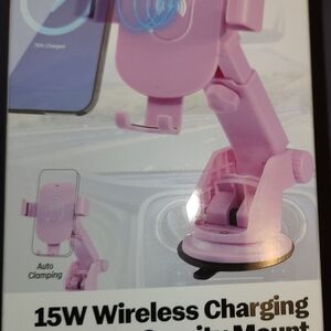 Wireless Charging Car Mount - Pink
